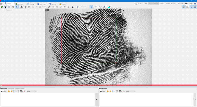Okno LUCIA Forensic pro snímání image