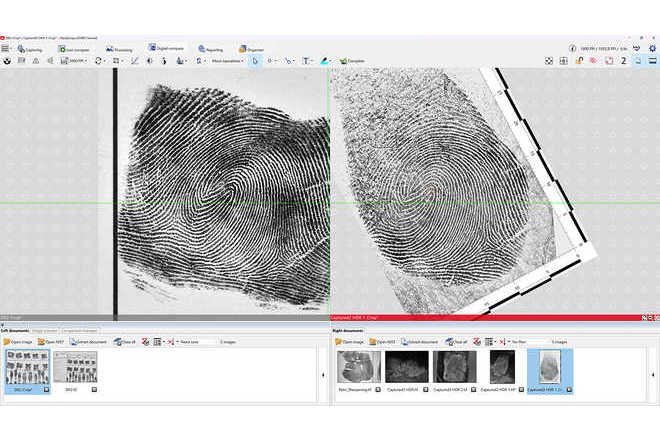 Comparison window in LUCIA Forensic software. image