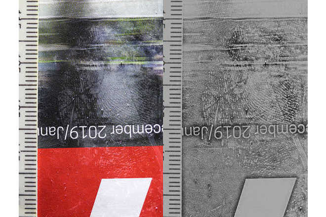 Before and After: Color Deconvolution, Convert to Grey, Periodic background filter. image