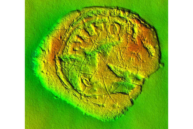 3D image emphasized by height-map image