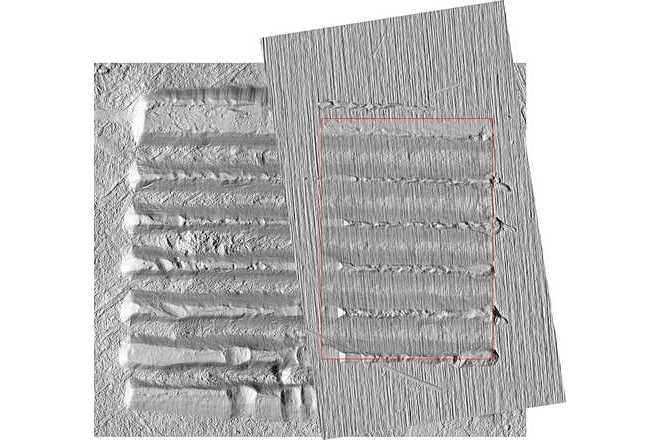 An ROI used in the transparent mode to compare two impression marks. image